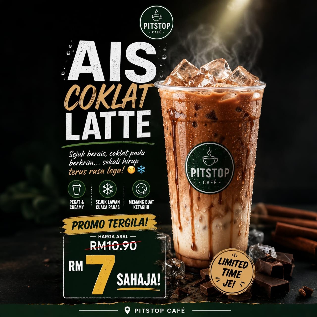 Ais Coklat Latte Only RM7!